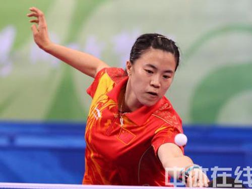 圖文:乒乓球女團(tuán)賽中國對戰(zhàn)新加坡